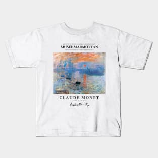 Claude Monet - Sunrise Exhibition Design Kids T-Shirt